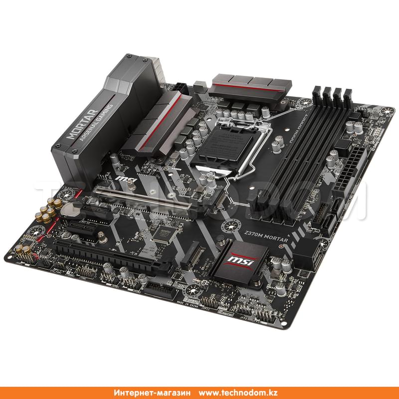 Материнская плата MSI Z370M MORTAR LGA1151 4DDR4 PCI-E 2x16 2x1 (HDMI+DP+DVI-D) mATX - фото #2, Technodom.kz