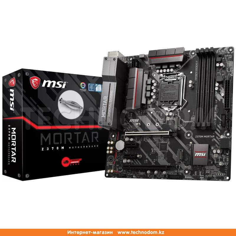 Материнская плата MSI Z370M MORTAR LGA1151 4DDR4 PCI-E 2x16 2x1 (HDMI+DP+DVI-D) mATX - фото #4, Technodom.kz