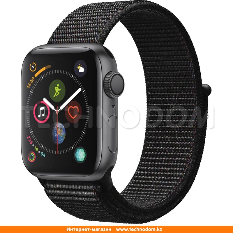 Смарт-часы Apple Watch Series 4 GPS 40mm Space Grey Aluminium Case with Black Sport Loop - фото #0, Technodom.kz