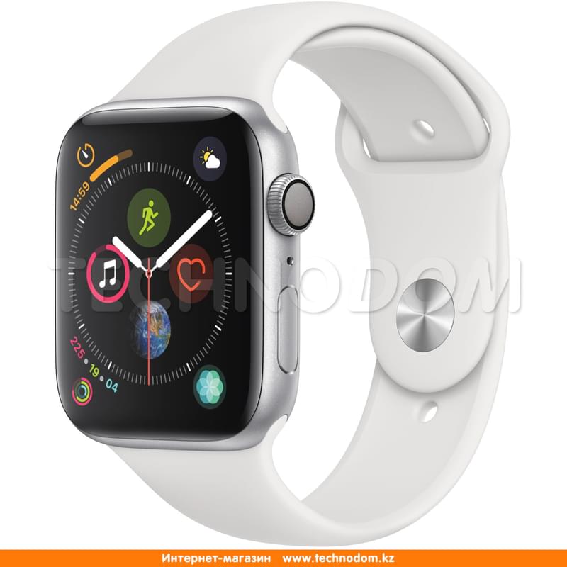 Apple Watch Series 4 GPS 44mm Silver Aluminium Case with White Sport Band