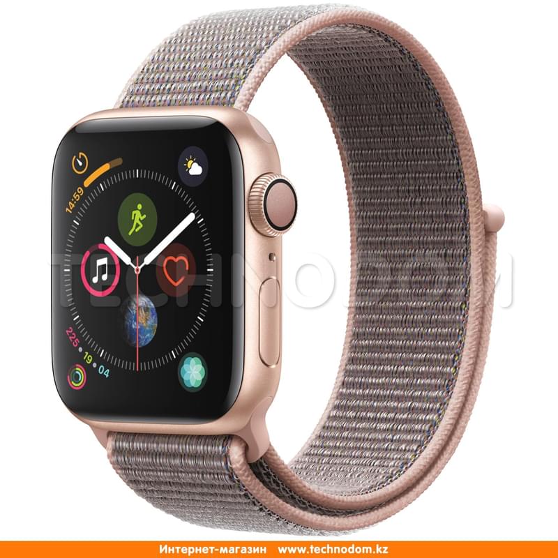 Смарт-часы Apple Watch Series 4 GPS 44mm Gold Aluminium Case with Pink Sand Sport Loop - фото #0, Technodom.kz