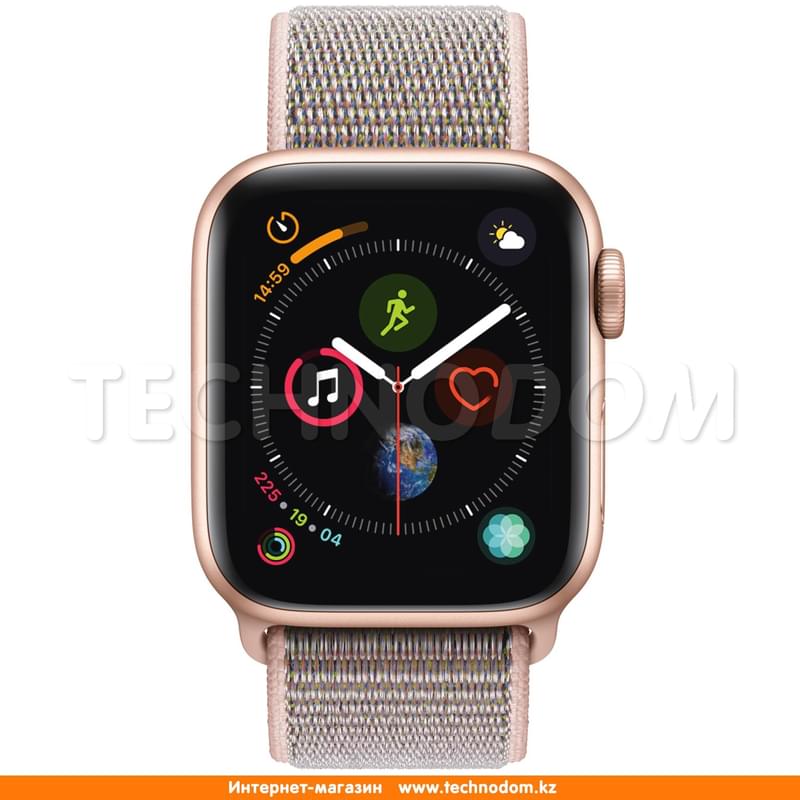 Смарт-часы Apple Watch Series 4 GPS 44mm Gold Aluminium Case with Pink Sand Sport Loop - фото #1, Technodom.kz