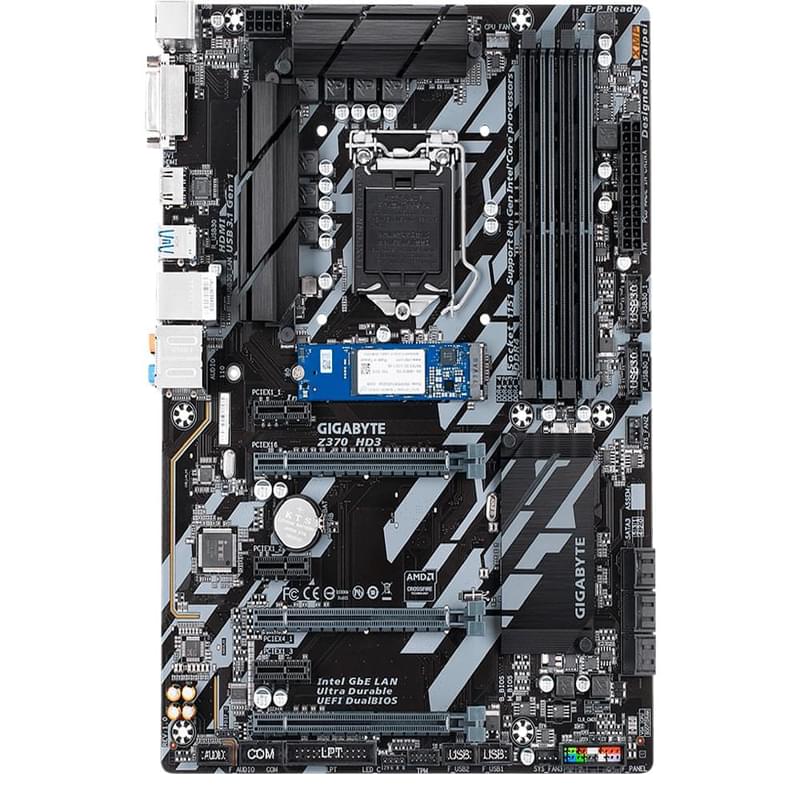 Материнская плата Gigabyte Z370 HD3-OP LGA1151 4DDR4 PCI-E 3x16 3x1 (HDMI+DVI-D) ATX - фото #0, Technodom.kz