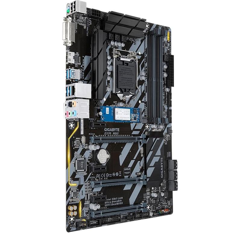 Материнская плата Gigabyte Z370 HD3-OP LGA1151 4DDR4 PCI-E 3x16 3x1 (HDMI+DVI-D) ATX - фото #1, Technodom.kz