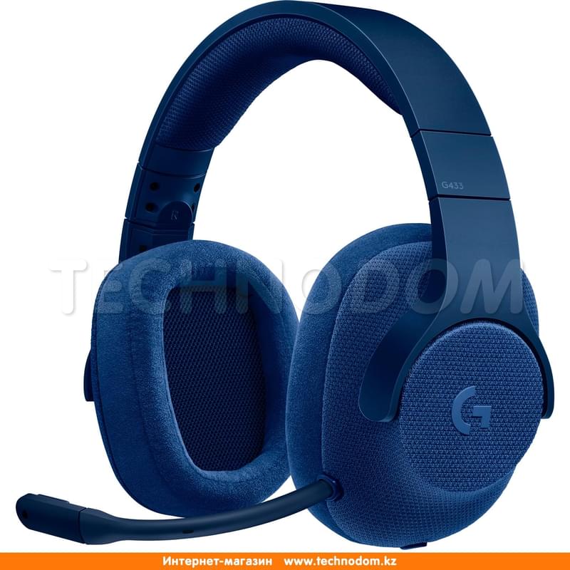 Гарнитура игровая накладная Logitech G433, Blue, 981-000687 - фото #0, Technodom.kz
