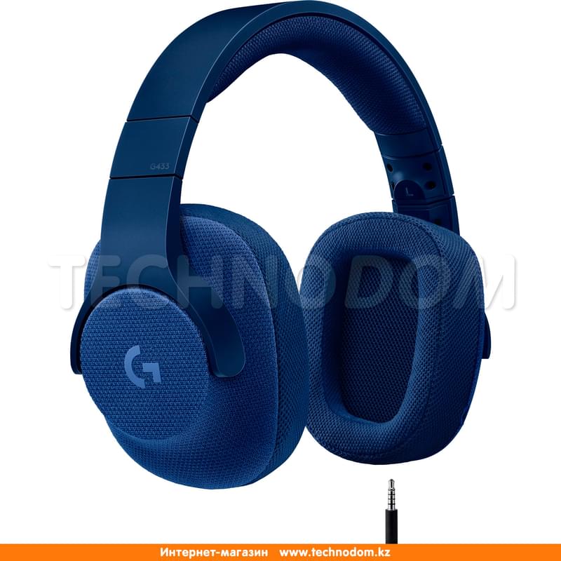 Гарнитура игровая накладная Logitech G433, Blue, 981-000687 - фото #2, Technodom.kz