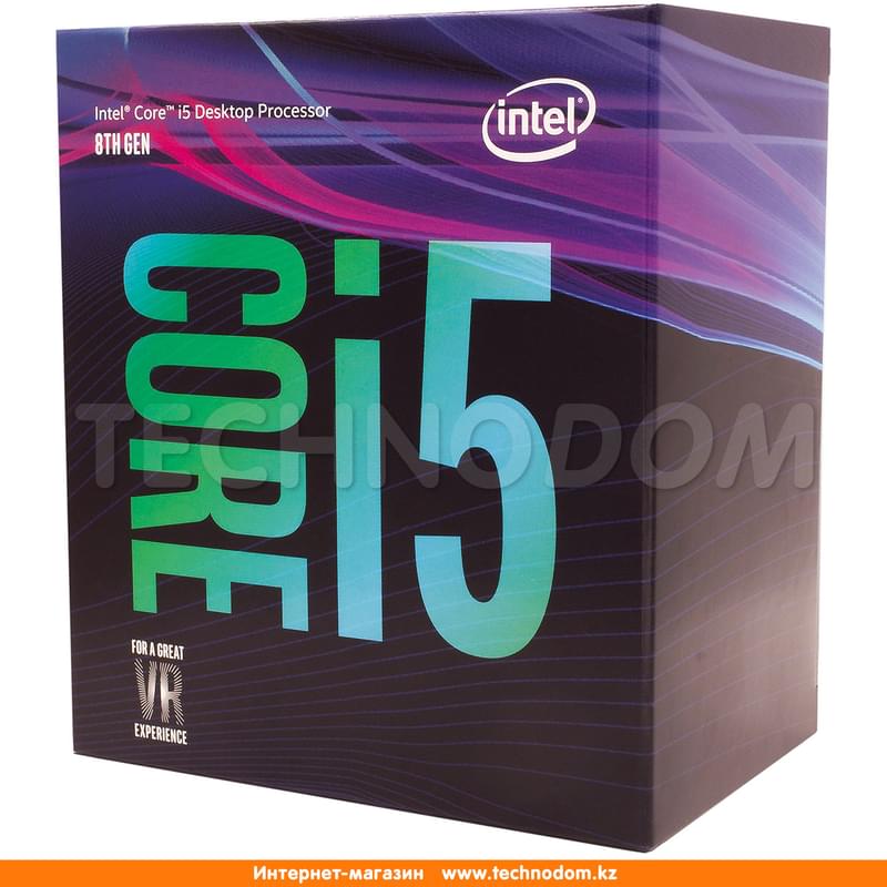 Процессор Intel Core i5-8400 (C6/T6, 9M Cache, 2.8 up to 4.00 GHz) LGA1151 BOX - фото #0, Technodom.kz