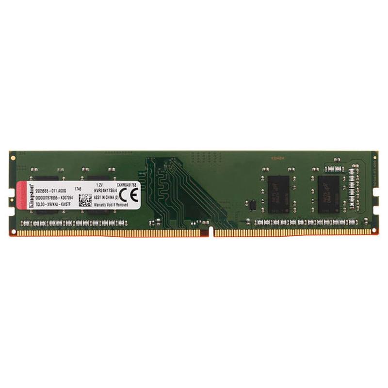 Оперативная память DDR4 DIMM 4Gb/2400MHz PC4-19200 Kingston (KVR24N17S6/4) - фото #0, Technodom.kz