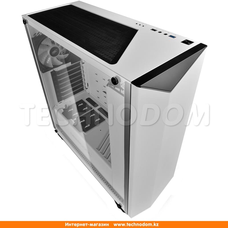 ПК корпус Deepcool EARLKASE RGB MidTower, window, White ATX (DP-ATX-ERLKWH-GLSRGB) - фото #1, Technodom.kz
