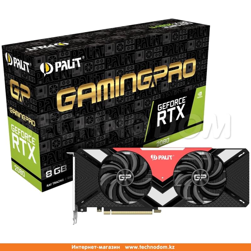 Видеокарта Palit RTX2080 GAMING PRO OC 8G 256bit/G6 (HDMI+3DP) (NE62080S20P2-180A) - фото #3, Technodom.kz