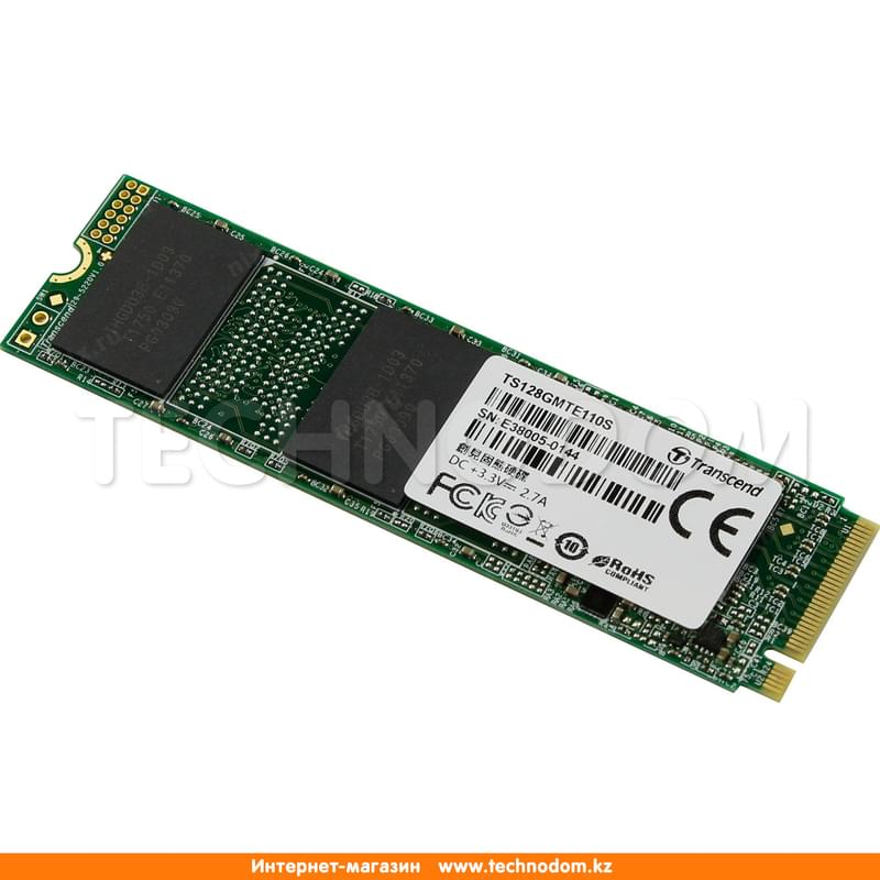 Внутренний SSD M.2 2280 128GB Transcend MTE110S PCIe 3.0x4 TLC (TS128GMTE110S) - фото #2, Technodom.kz Внутренний SSD M.2 2280 128GB Transcend MTE110S PCIe 3.0x4 TLC (TS128GMTE110S) - фото #2, Technodom.kz