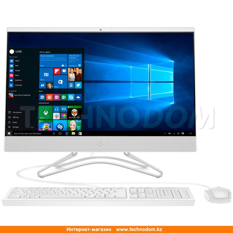 Моноблок 23.8" HP 24-F0100UR White (4UG81EA) - фото #0, Technodom.kz