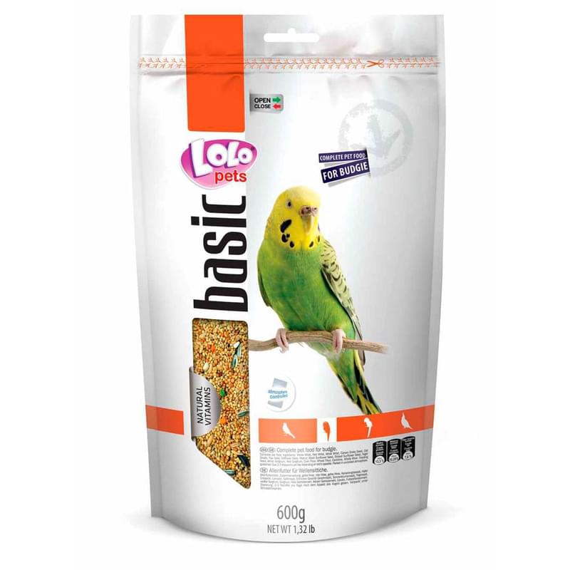 Полнорацинный корм для волнистых попугаев Lolo Pets 600 г - фото #0, Technodom.kz