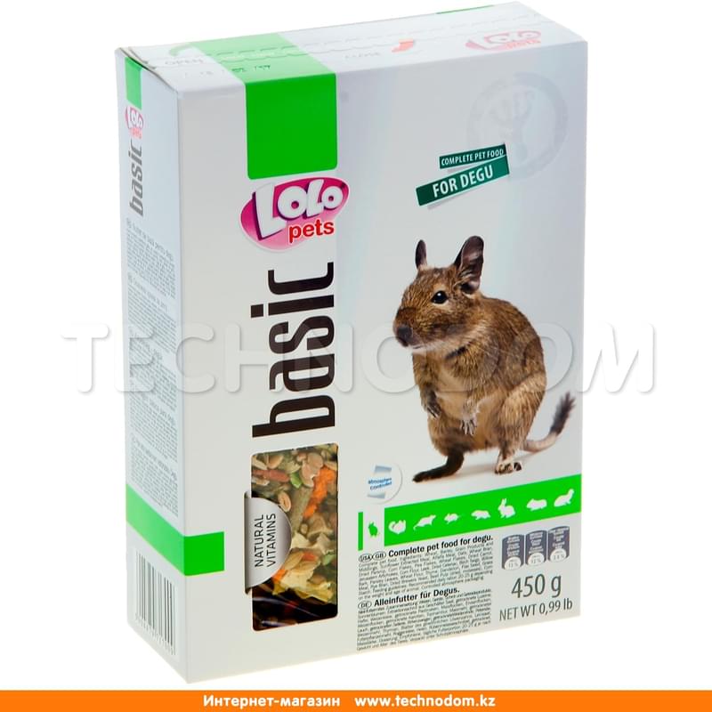 Полнорацинный корм для дегу Lolo Pets 450 г - фото #0, Technodom.kz