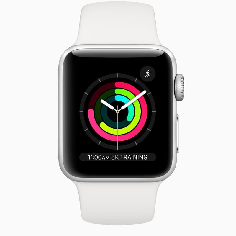Смарт-часы Apple Watch Series 3 GPS 38mm Silver Aluminium Case with White Sport Band - фото #1, Technodom.kz