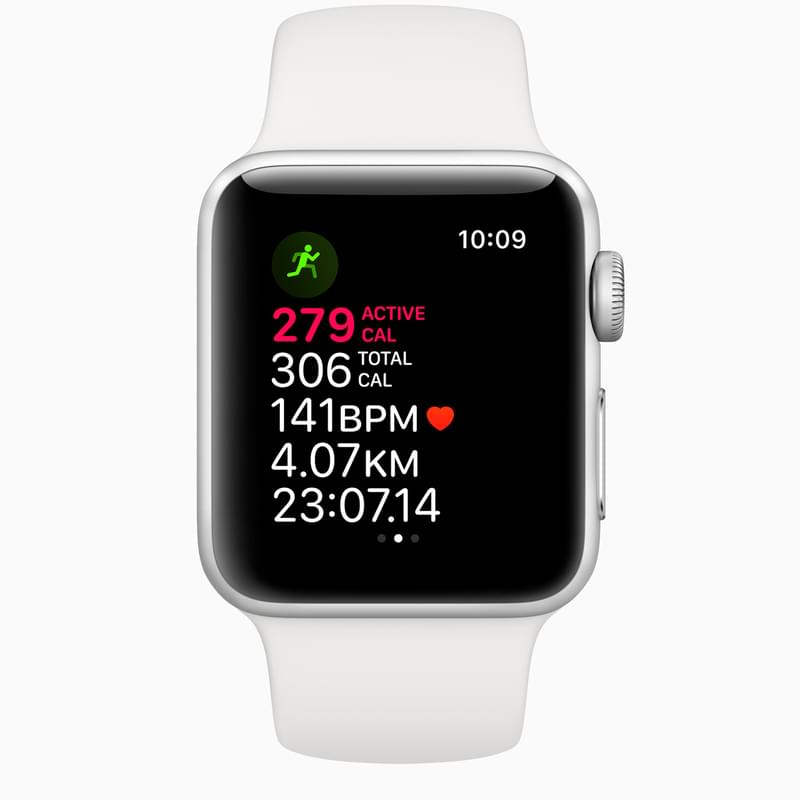 Смарт-часы Apple Watch Series 3 GPS 38mm Silver Aluminium Case with White Sport Band - фото #3, Technodom.kz
