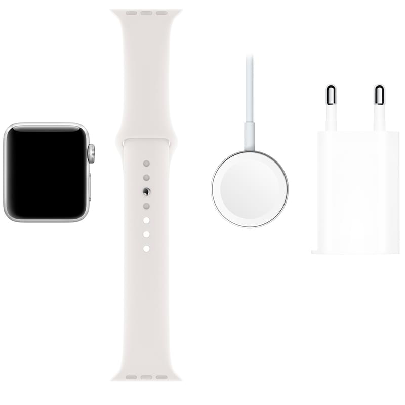Смарт-часы Apple Watch Series 3 GPS 38mm Silver Aluminium Case with White Sport Band - фото #6, Technodom.kz