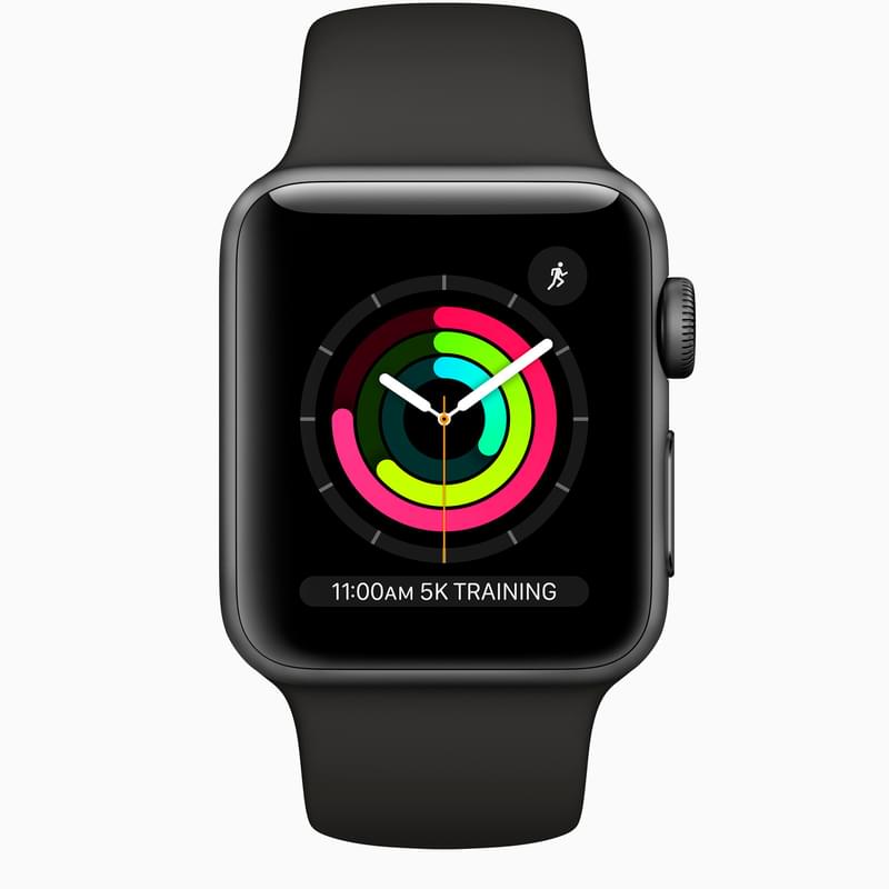Apple Watch Series 3 GPS 38mm Space Grey Aluminium Case with Black Sport Band