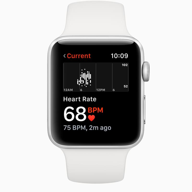 Смарт-часы Apple Watch Series 3 GPS 42mm Silver Aluminium Case with White Sport Band - фото #2, Technodom.kz