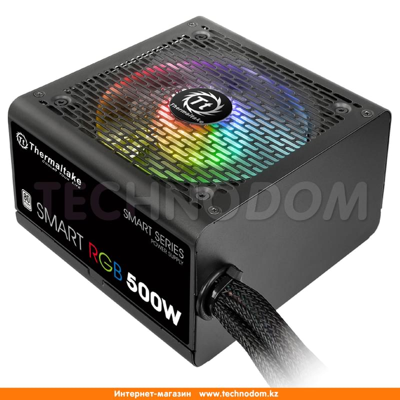 Блок питания Thermaltake Smart RGB 500W APFC 80 PLUS ATX 20+4 pin, 4+4pin (PS-SPR-0500NHSAWE-1) - фото #1, Technodom.kz