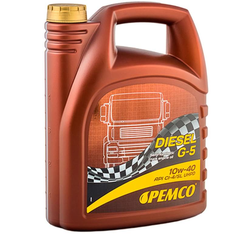 Моторное масло PEMCO Diesel G-5 SAE 10W40 API CI-4/SL 5л - фото #0, Technodom.kz