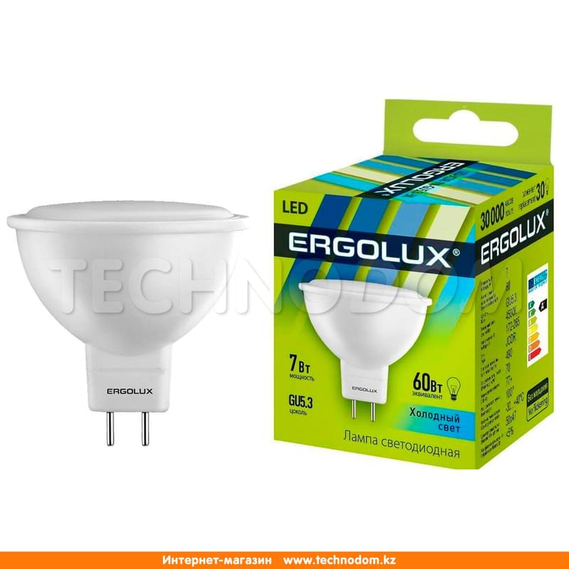 Светодиодная лампа Ergolux 7W (60W) 3500K 460lm GU5.3 ND Тёплый - фото #0, Technodom.kz Светодиодная лампа Ergolux 7W (60W) 3500K 460lm GU5.3 ND Тёплый - фото #0, Technodom.kz