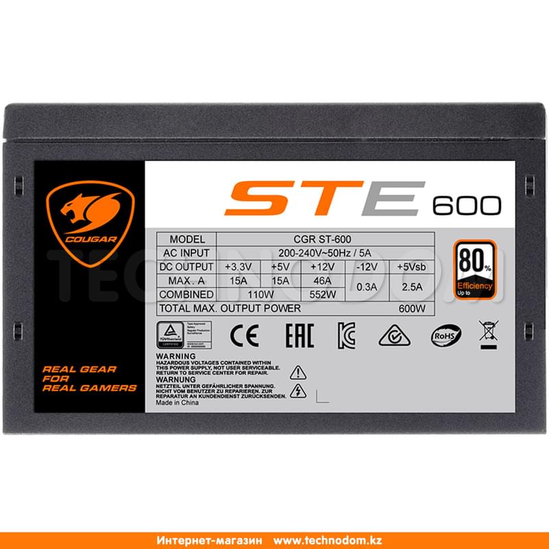 Блок питания Cougar 600W APFC 20+4 pin 4+4pin (STE600) - фото #0, Technodom.kz