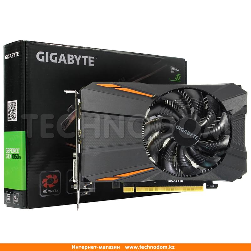 Видеокарта Gigabyte Nvidia GeForce GTX 1050 Ti 4Gb (DVI+HDMI+DP)(GV-N105TD5-4GD) - фото #3, Technodom.kz