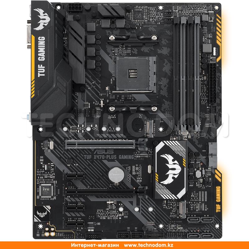 Материнская плата Asus TUF X470-PLUS GAMING AM4 4DDR4 PCI-E 2x16 3x1 (HDMI+DVI) ATX - фото #0, Technodom.kz