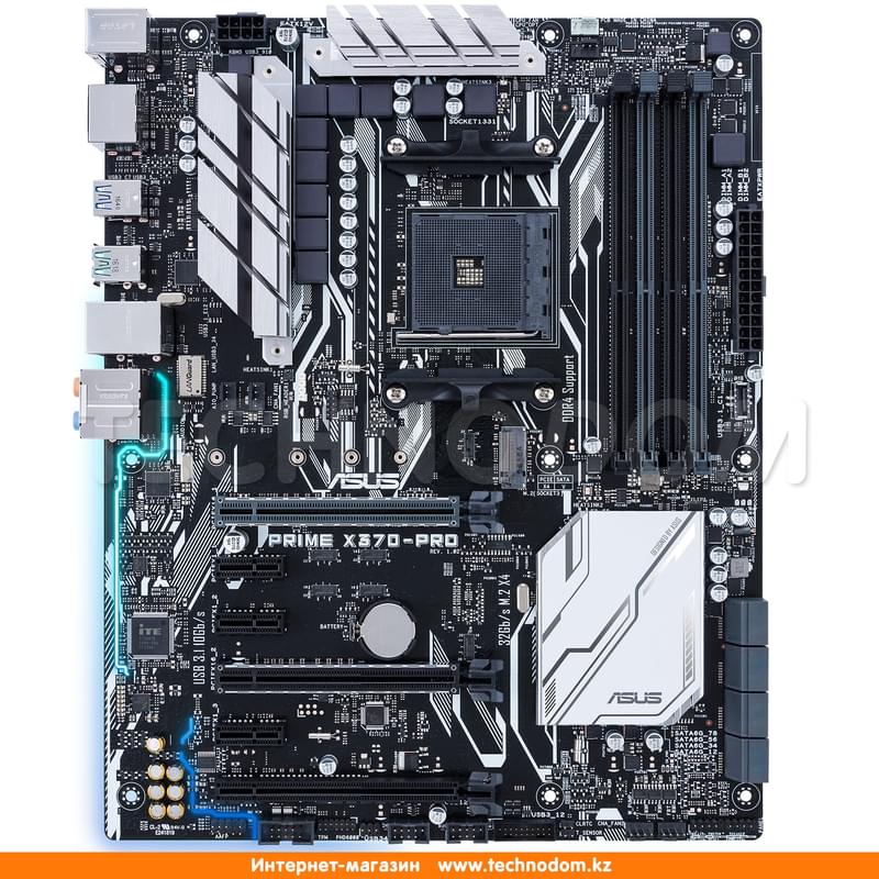 Материнская плата Asus PRIME X370-PRO AM4 4DDR4 PCI-E 3x16 3x1 (HDMI+DP) ATX - фото #0, Technodom.kz