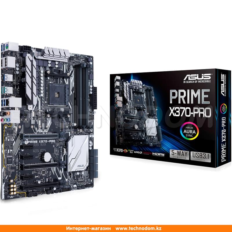 Материнская плата Asus PRIME X370-PRO AM4 4DDR4 PCI-E 3x16 3x1 (HDMI+DP) ATX - фото #4, Technodom.kz