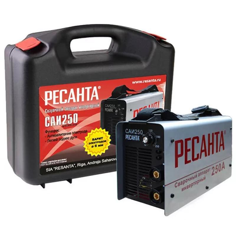 Сварочный аппарат инверторный в кейсе Ресанта САИ-250 (65/23) - фото #0, Technodom.kz