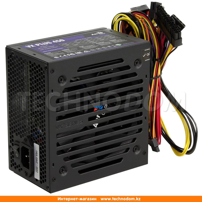 Блок питания Aerocool VX PLUS 450W 20+4pin, 4+4pin ATX (Aerocool VX PLUS 450) - фото #0, Technodom.kz