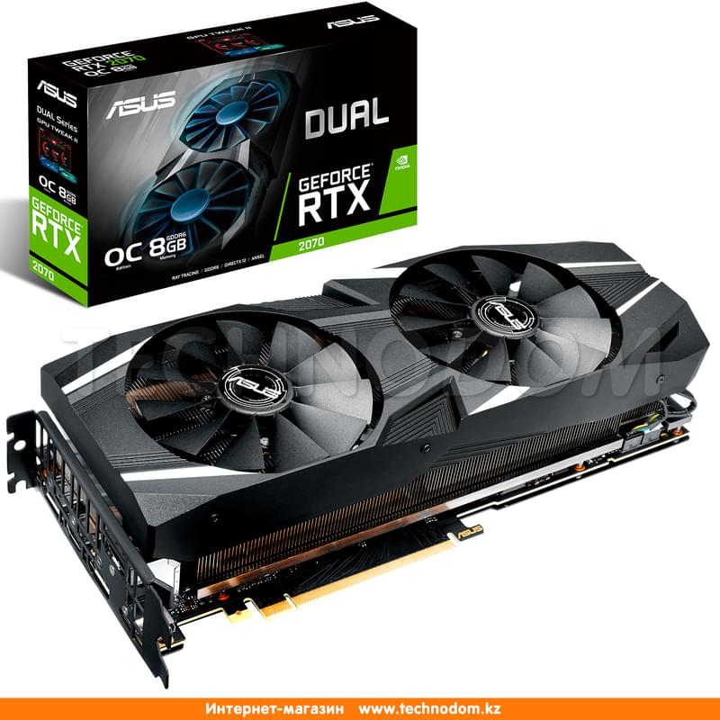 Видеокарта ASUS GeForce DUAL RTX 2070 8Gb 256bit/G6 (HDMI+3DP) (DUAL-RTX2070-O8G) - фото #6, Technodom.kz Видеокарта ASUS GeForce DUAL RTX 2070 8Gb 256bit/G6 (HDMI+3DP) (DUAL-RTX2070-O8G) - фото #6, Technodom.kz