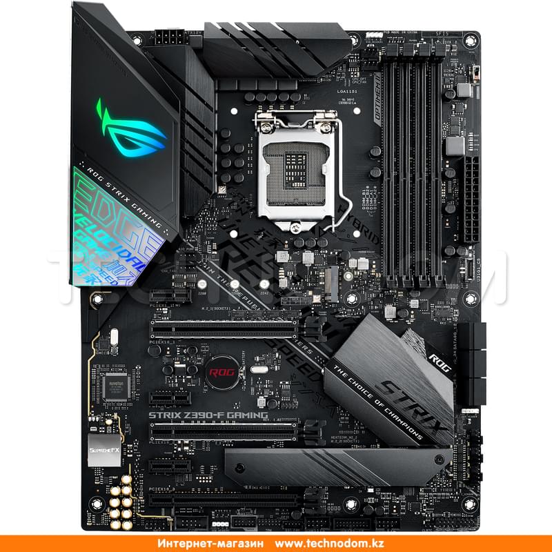 Материнская плата Asus ROG STRIX Z390-F GAMING LGA1151 4DDR4 PCI-E 3x16 3x1 (HDMI+DP) ATX - фото #0, Technodom.kz