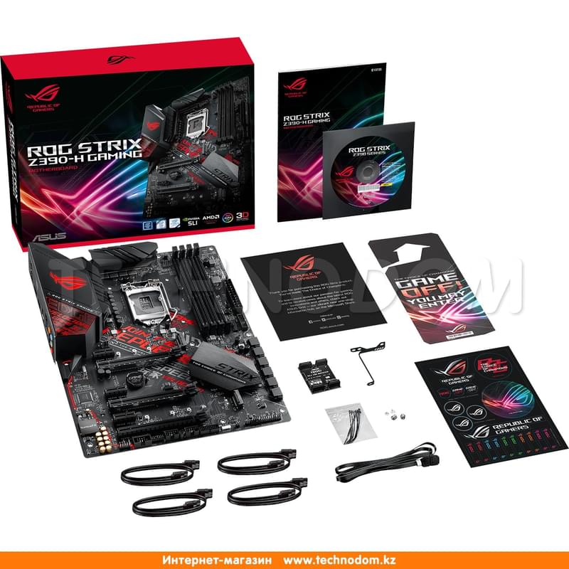 Материнская плата Asus ROG STRIX Z390-H GAMING LGA1151 4DDR4 PCI-E 3x16 3x1 (HDMI+DP) ATX - фото #6, Technodom.kz