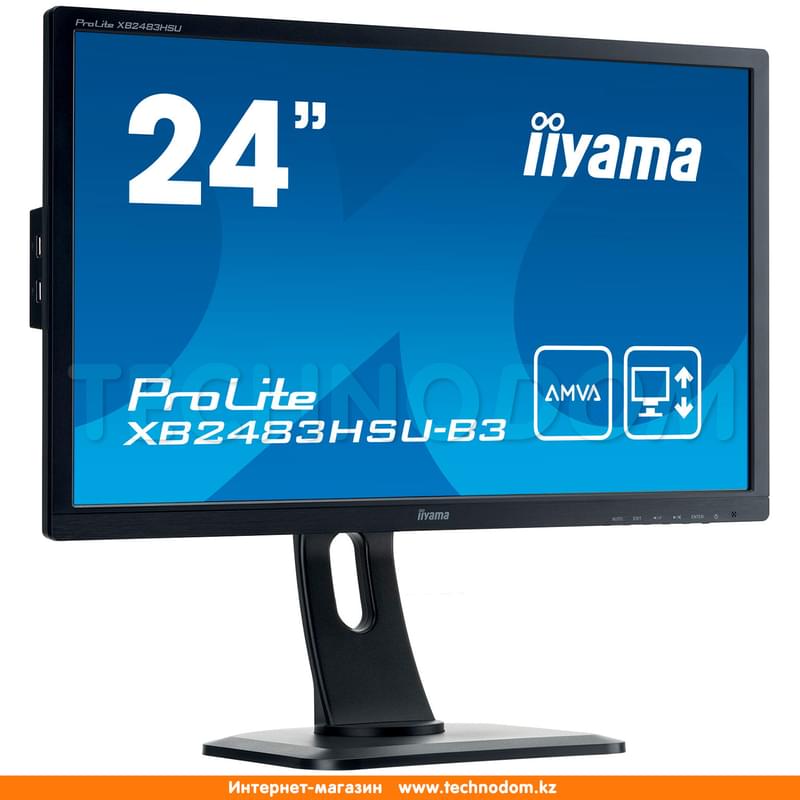 Монитор 23.8'' Iiyama ProLite XB2483HSU-B3 1920х1080 16:9 VA 75ГЦ (HDMI+DP+VGA) Black - фото #2, Technodom.kz