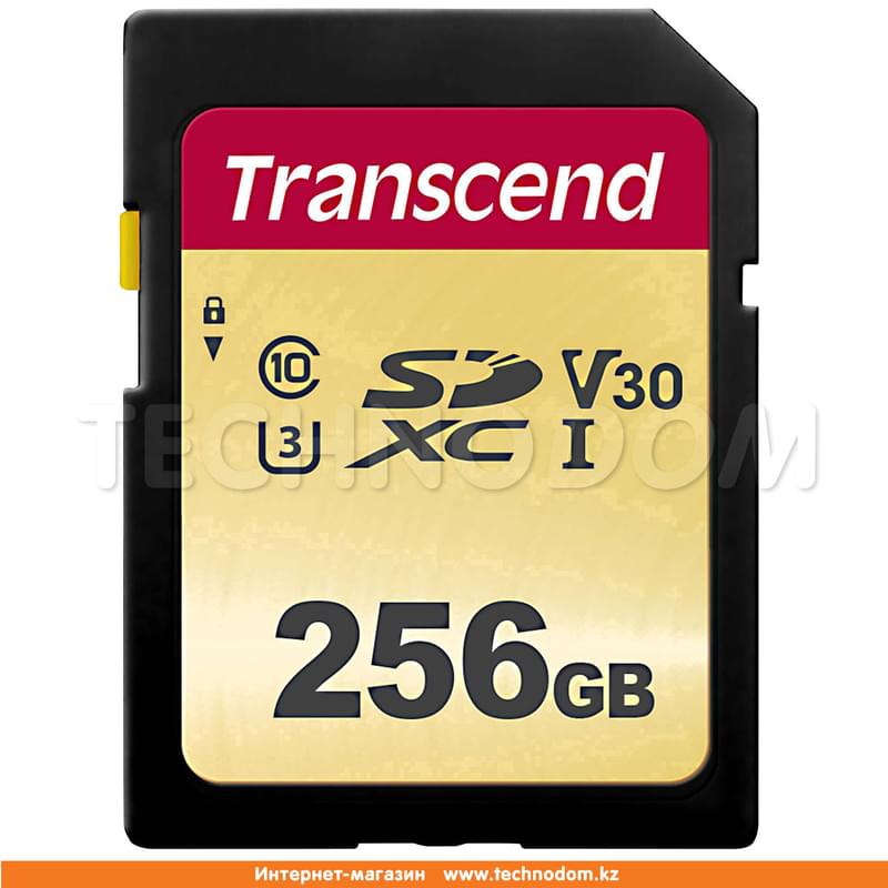 Карта памяти SD 256GB Transcend, MLC, UHS-I, U3, до 95MB/s (TS256GSDC500S) - фото #0, Technodom.kz