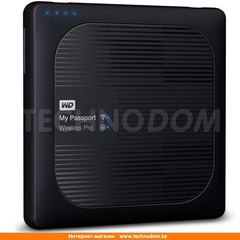 Внешний HDD (USB 3.0, SD, Wi-Fi) 4TB Western Digital MY PASSPORT WIRELESS PRO WDBSMT0040BBK - фото #1, Technodom.kz