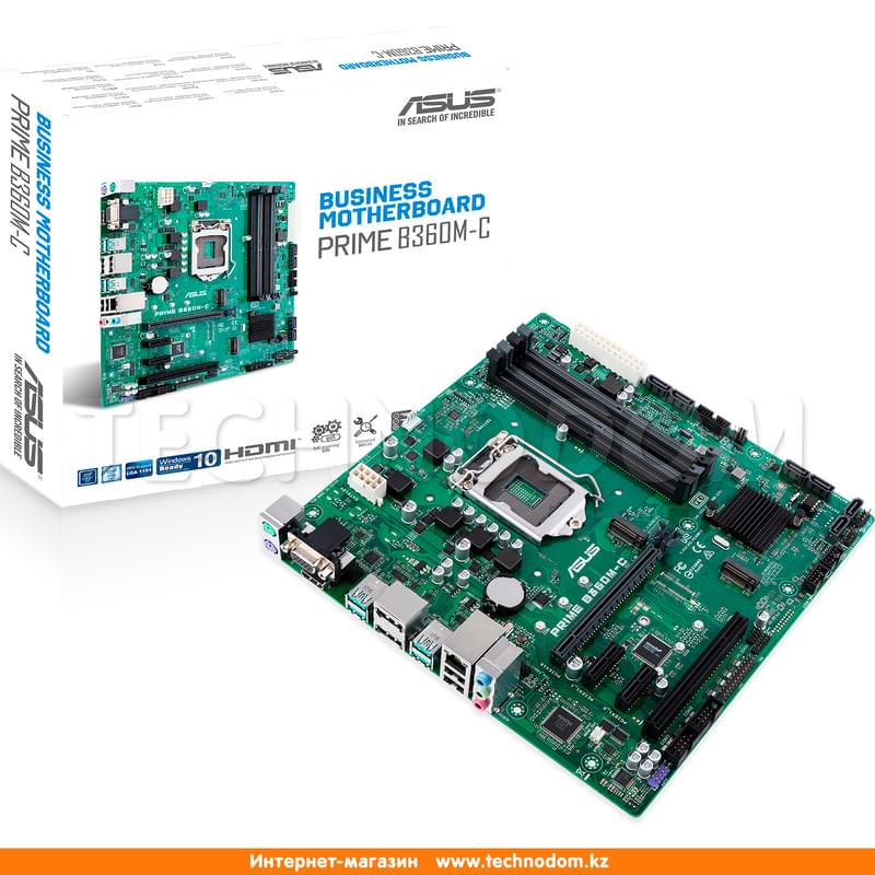 Материнская плата Asus PRIME B360M-C LGA1151 4DDR4 PCI-E 1x16 2x1 (HDMI+DP+VGA) mATX - фото #4, Technodom.kz