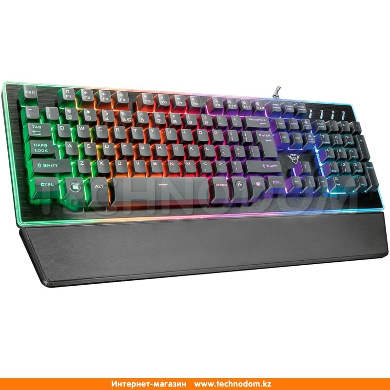 Клавиатура игровая проводная USB Trust GXT 860 THURA LED, Black - фото #4, Technodom.kz