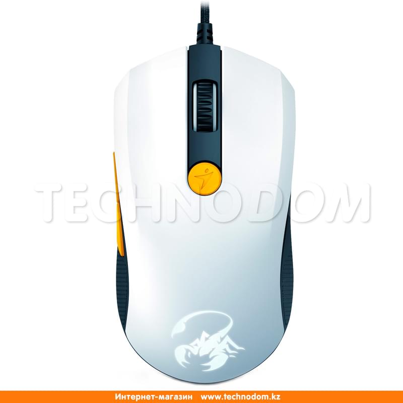 Мышка игровая проводная USB Genius Scorpion M8-610, White/Orange - фото #0, Technodom.kz