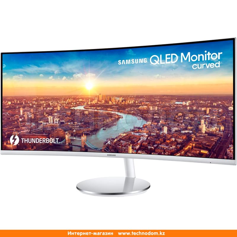 Монитор Игровой 34" Samsung C34J791WTI 3440x1440 21:9 VA 100ГЦ (HDMI+DP) Curved Silver - фото #2, Technodom.kz