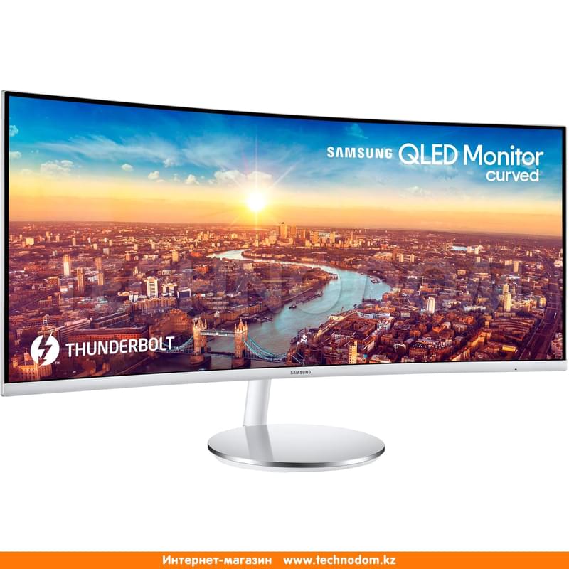 Монитор Игровой 34" Samsung C34J791WTI 3440x1440 21:9 VA 100ГЦ (HDMI+DP) Curved Silver - фото #1, Technodom.kz
