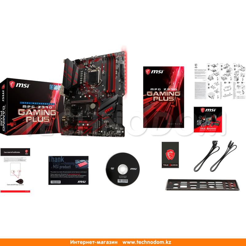 Материнская плата MSI MPG Z390 GAMING PLUS LGA1151 4DDR4 PCI-E 2x16 4x1 (HDMI+DVI-D) ATX - фото #5, Technodom.kz