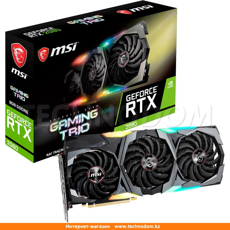 Видеокарта MSI GeForce RTX2080 GAMING X TRIO 8GB 256bit/G6 (HDMI+3DP) - фото #6, Technodom.kz