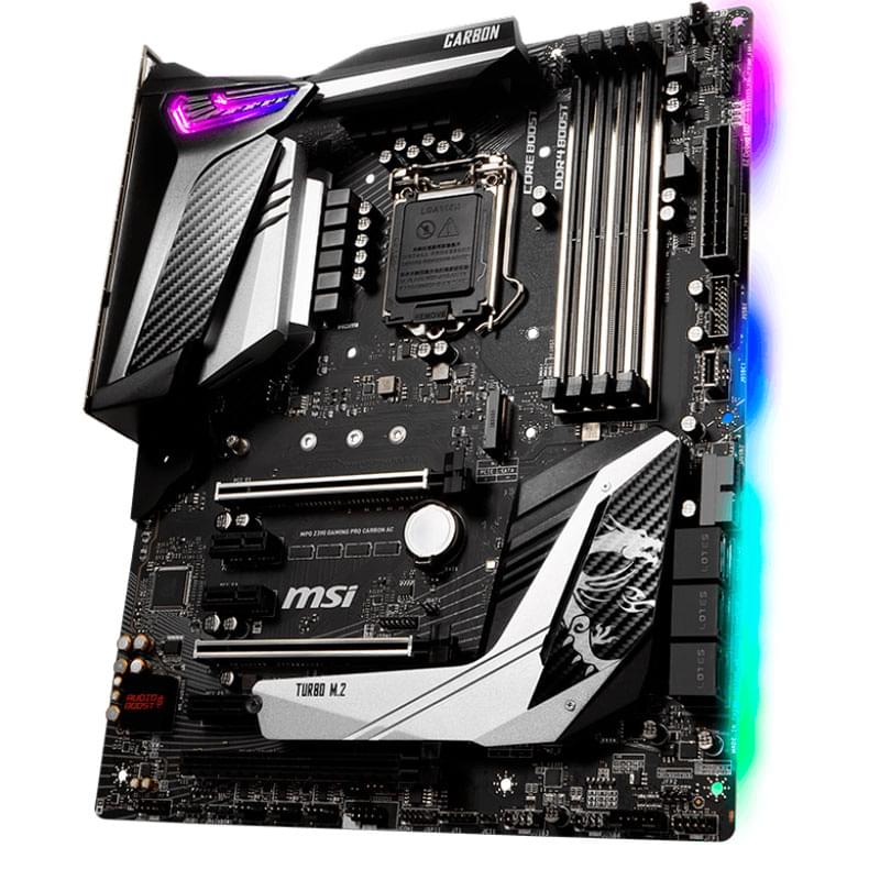 Материнская плата MSI MPG Z390 GAMING PRO CARBON AC LGA1151 4DDR4 PCI-E 3x16 3x1 (HDMI) ATX - фото #1, Technodom.kz