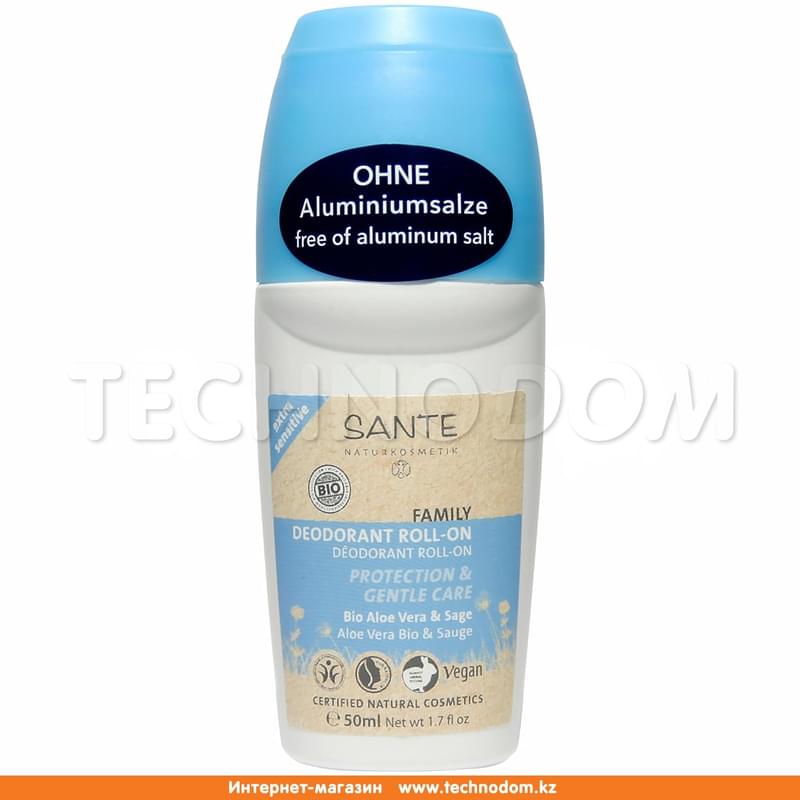 Дезодорант шариковый для чувствительной кожи с Био-Алоэ Вера и Шалфеем 50 мл Sante - фото #0, Technodom.kz Дезодорант шариковый для чувствительной кожи с Био-Алоэ Вера и Шалфеем 50 мл Sante - фото #0, Technodom.kz