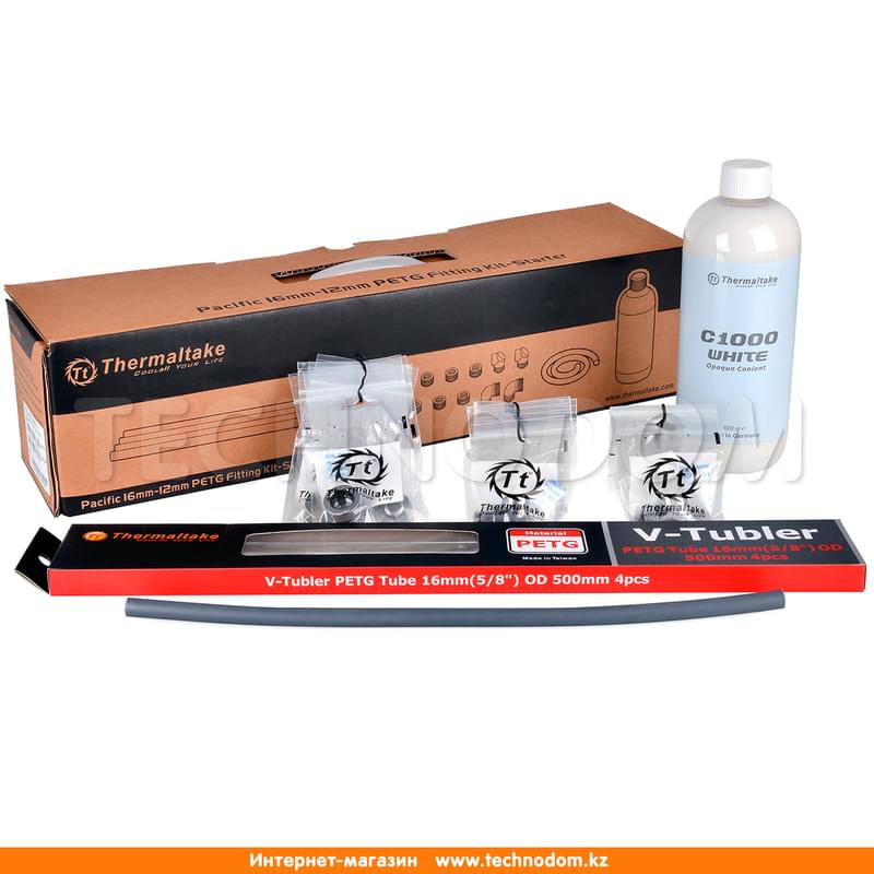Комплект для СВО Thermaltake Pacific PETG Fitting Kit-Starter (CL-W154-CU00WT-A) - фото #1, Technodom.kz