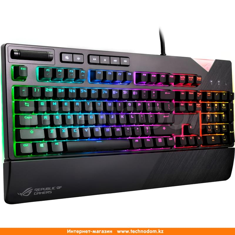 Клавиатура игровая проводная USB Asus ROG STRIX FLARE RGB, MX Red - фото #1, Technodom.kz